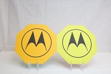 Two VINTAGE Motorola Octagon Signs picture