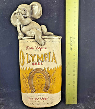 Vintage Olympia Beer Can Art RARE Bar Advertising Washington picture
