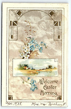1908 MORRISTOWN NJ WELCOME EASTER MORNING EMBOSSED WINSCH BACK POSTCARD P4297 picture