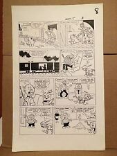 HEATHCLIFF #5 original comic art 1985 COMPUTER ROBOT CAT, HOBO TRAIN, STAR, IGGY picture