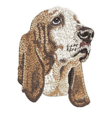 Basset Hound 3 inch Iron-On Patch - Embroidered Appliqué for Dog Lovers  picture