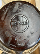 Vintage Griswold #8 Cast Iron SKILLET ~ Large BLOCK LOGO picture