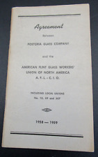 FOSTORIA GLASS & American Flint Glass Workers Union AFL-CIO BOOKLET  1958-1959 picture