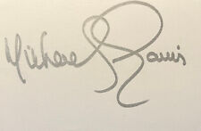 Hand signed white card of MICHAEL EAVIS, GLASONBURY autograph picture