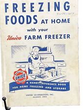 Freezing Foods At Home With Unico Farm Freezer Booklet 1949 Edition Vintage picture