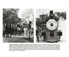 1983 Knott's Berry Farm Butterfield Stagecoach Iron Horse Train Press Photo 8x10 picture