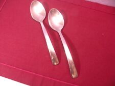 Set Of 2 Pottery Barn Arc Place Oval Soup Spoons Stainless 7 5/8