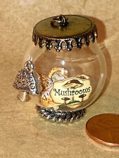 Magic Wizard Mushroom Large GlassMetal Potion Bottle Dollhouse Mini witch Potter picture