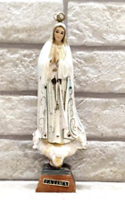 Antique Virgin Mary Mother pray statue hand made Christian Catholic Stand Rosary picture