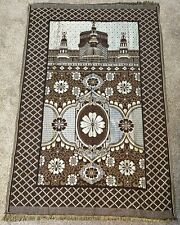 Muslim Travel Mat, Islamic Prayer Rug janamaz Sajda Mat Best Qualiy-Brown as pic picture