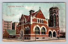 Roanoke VA-Virginia, Post Office, Antique Vintage c1908 Souvenir Postcard picture