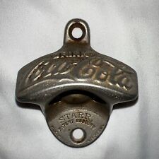 Vintage Coca Cola Wall Mounted Cast Bottle Opener Starr 6 X Newport News VA USA picture