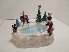 Blue Sky Winter Skating Pond Scene Christmas Heather Goldminc Clay Works *READ*  picture