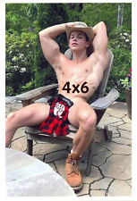 Shirtless Young Muscle Stud Chillin' N Chair Smooth Muscular Body Gay 4x6 Photo picture