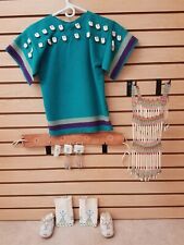 HAND CRAFTED KIDS 10 PC.BEADED GEOMETRIC DESIGN NATIVE AMERICAN INDIAN DANCE SET picture
