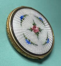 Stunning Vintage Goldtone Floral Guilloche Compact picture