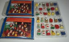 Vintage Jack in the Box Miniature Christmas Ornaments Set of 18 -- Lot of 2 picture