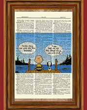 Snoopy and Charlie Brown Dictionary Art Print Picture Poster Peanuts Quote picture