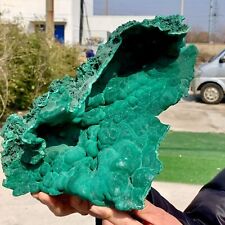 4.92LB Natural glossy Malachite cat eye cluster rough mineral sample picture