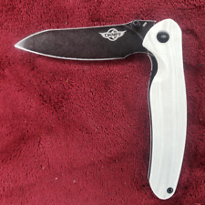 Oknife Drever Pocket Knife Linerlock White G10 Folding N690 Sheepsfoot DREVERWH picture