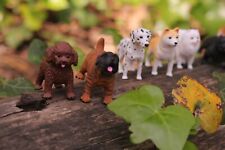 Dog Figurines 8 piece Toy Set Realistic Hand Painted Puppy Miniature Figures picture