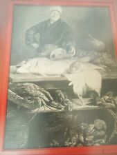 The Fish Woman of Dieppe Photo Engraved Georges Haquette Wood & Glass Framed picture
