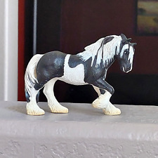 Schleich Germany 2003 Tinker Mare Horse Black White Clydesdale Preowned #B1 picture