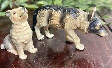VTG Schleich German Shepard & Small Resin Wolf Cub Figurines  picture