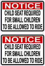 3.5in x 2.5in Child Seat Required Vinyl Stickers picture