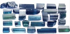 128 Ct Natural Faceted Quality Indicolite Deep Blue 💙 Tourmaline Crystal Lot picture