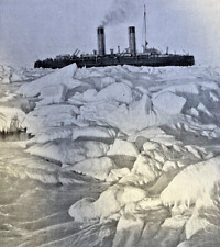 1900 Ice Breaker Ermack Admiral Makaroff illustrated picture