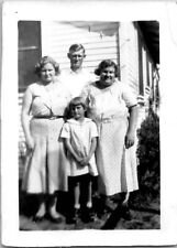 Uncommon Obese Chubby Fat Women Family Photo Snapshot 1930s Vintage Photograph picture