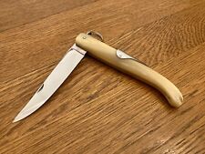Jacques Mongin Nogent INOX Rare 10” French Stainless Folding Knife Bone Handle picture