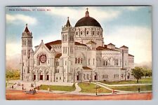 St Louis MO-Missouri, New Cathedral, Antique Vintage Souvenir Postcard picture