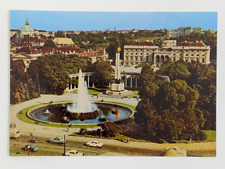 Aerial View Schwarzenberg Square with Luminous Fountain Vienna Austria Postcard picture