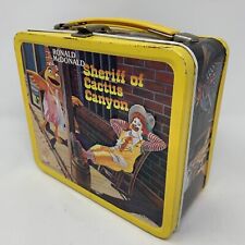 RONALD MCDONALD METAL LUNCH BOX Sheriff Of Cactus Canyon No Thermos 1982 Vintage picture