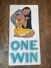 Vintage Carnival Sign Boardwalk Pocahontas Sign 1995 hand painted 24”x 48”￼ picture