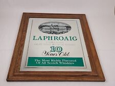 Laphroaig Scotch Whisky Bar Mirror Sign Beveled Pub Mancave Decor Whiskey Vtg picture