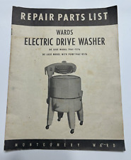 Vintage Mongtgomery Ward Electric Drive Washer Parts List De Luxe 74AC-757A picture