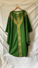 Almy Vestment Green And Gold CM Almy US Made Gothic Robe Satin Lined Catholic picture