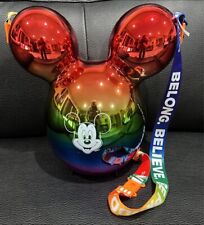 Disney Parks Rainbow Pride Day Mickey Balloon Popcorn Bucket picture