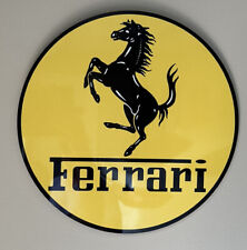 Large 14” Vintage Logo Reproduction Ferrari Garage Sign picture