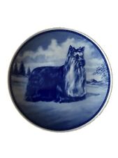 Swedish collector’s Yorkshire Terrier porcelain plate Ravn Porslin Engelholm 8” picture