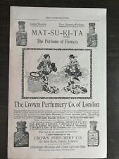 Vintage 1895 MAT-SU-KI-TA The Perfume of Flowers Full Page Original Ad 1021 picture