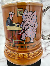 Funny Vintage 1970s Lord Nelson Pottery England Pink Elephant Beer Stein *READ* picture