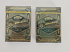 Theory11 Monarchs Green Playing Cards New 2 Packs picture
