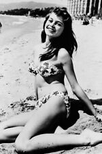 BRIGITTE BARDOT BIKINI ON BEACH LEANING BACK 24x36 inch Poster picture
