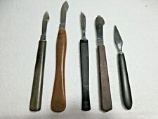  Vintage Surgical Scalpel Knife / Ink Scraper Lot - J Rodgers & Sons K&E Utica picture