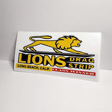 Lions Drag Strip Vintage Style STICKER / Vinyl DECAL, racing, hot rod, car picture