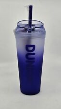 Dunkin' Summer 2024 Ombre Plastic Insulated 24oz Tumbler Purple BPA Free New picture
